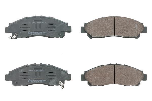 Jeu de 4 plaquettes de frein AISIN ref. BPT-7012